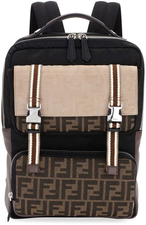 fendi ff logo backpack red|Fendi Men's FF Logo Explorer Backpack .